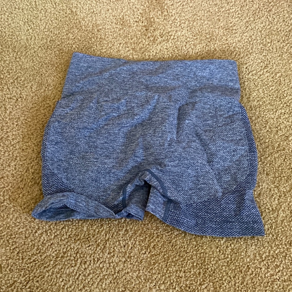 Light blue compression shorts